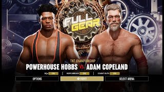 AEW Fight Forever  Powerhouse Hobbs vs Adam Copeland PS4 [upl. by Anilorak713]