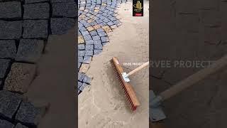 Grey Outdoor Stone Flooring Tile Kota stone flooring work  JRVEE PROJECTS  tilemaker kotastone [upl. by Wilonah392]