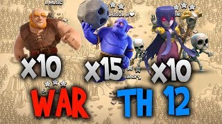 Ataques de Guerra TH12 │ WAR ATTACK TH12 │ Lanzarrocas Gigantes y Brujas [upl. by Crin]