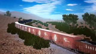 Santa Fe Bluebonnet F7S in Tehachapi Loop [upl. by Odnomar271]