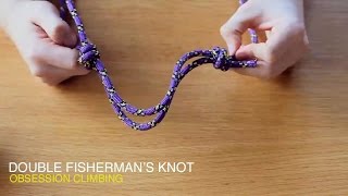 Climbing tips How to tie a Double Fishermans Knot [upl. by Aniled]