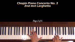 Chopin Piano Concerto No 2 in F Minor Op 21 Larghetto Tutorial Part 1 [upl. by Suiravad]