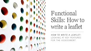 Functional Skills How to Write a Leaflet [upl. by Greer]