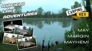 AIRFIELD LAKE ADVENTURES  MAY MARGIN MAYHEM  Carp Syndicate Fishing in 2024 carpingkev [upl. by Adnalohs]