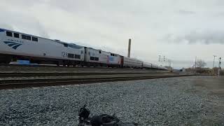 042019 remastered featuring P048 and Amtrak 156 the Phase 1 painted unit [upl. by Ladnik]