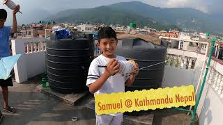 Samuel Flying a Kite  Kathmandu Pasikot 4 Nepal 10 Oct 2023 MountainGurkha14 [upl. by Esadnac896]