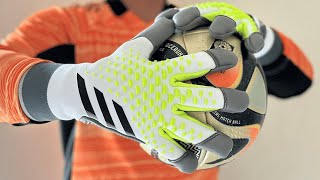 Adidas PREDATOR ACCURACY GL PRO HYBRID CRAZYRUSH Goalkeeper Gloves [upl. by Llerihs]