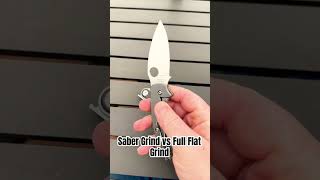 Saber Grind vs Full Flat Grind knifecommunity knifeclub edcknife [upl. by Nyrehtak]