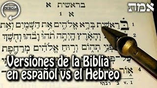 Versiones de la Biblia en español vs Hebreo [upl. by Fellows]