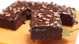 Chocolate brownie cake with cocoa powder and chocolate Ganache [upl. by Georgy]