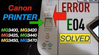 Canon Printer Error E04 E4  Solved [upl. by Odlanir806]