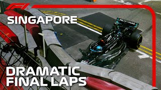 Russell Crashes Out In Dramatic Fight For Win  2023 Singapore Grand Prix [upl. by Ellehsor156]