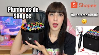 RESEÑA PLUMONES DE SHOPEE Valen la pena [upl. by Ainnet]