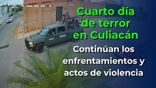 Enfrentamientos y balaceras continúan en Culiacán Sinaloa por cuarto día consecutivo [upl. by Ewnihc]