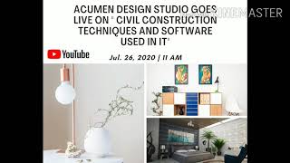 interior or exterior designing software doubts and construction techniques live promo [upl. by Opiuuk]