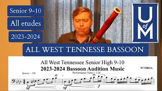 All West Tennessee Senior High 910 20232024  Bassoon Audition Music  WTSBOA [upl. by Ashla]