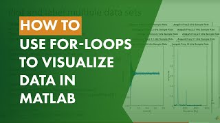 How to Use forLoops to Visualize Data in MATLAB [upl. by Pavyer]