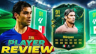 👀91 HEROIC CHRONICLES EVOLUTION RAFAEL MARQUEZ PLAYER REVIEW  EA FC 24 ULTIMATE TEAM [upl. by Ynohtnanhoj]