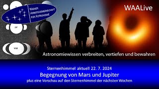 Sternenhimmel aktuell Begegnung von Mars und Jupiter [upl. by Naitirb]