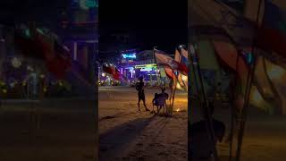 Haad Rin beach night vibe with music and fireworks [upl. by Oicnerolf]