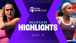 Andreeva Sisters face off amp Gauff features on Day 3 of Wuhan 2024  WTA Match Highlights [upl. by Sasha]