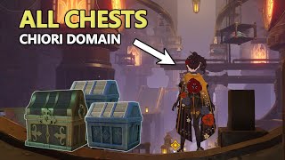 All Chests Chiori Story Quest Domain  Uthers Clothing Factory Domain  Genshin Impact 45 [upl. by Jennings]