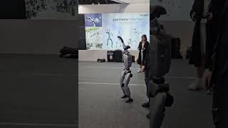 Humanoid walking backwards at Robotworld Korea Oct 2024 unitreerobotics humanoidrobot [upl. by Adhern992]