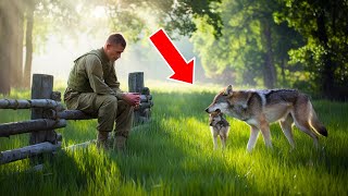 Wilczyca oddała swoje szczenię mężczyźnie i zaczęła płakać Potem on zrobił coś szokującego [upl. by Araihc]