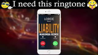 Latest iPhone Ringtone  Liability Marimba Remix Ringtone  Lorde [upl. by Elyak371]