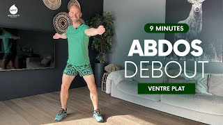 9 min ABDOS DEBOUT pour un ventre plat 🔥 Alexandre Mallier  Move Your Fit [upl. by Loni]