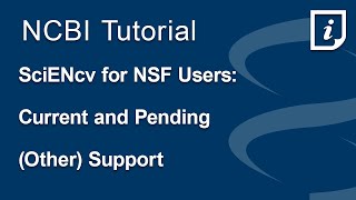 SciENcv for NSF Users Current and Pending Other Support [upl. by Domella233]