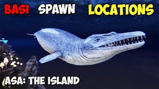 ASA BEST Basilosaurus Spawn LOCATIONS  ARK Survival Ascended The Island [upl. by Sivraj]