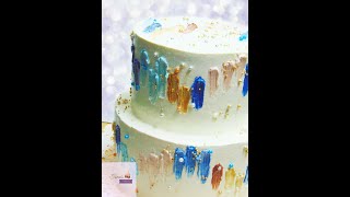 Painted Buttercream Brush Strokes Cake [upl. by Lesh]