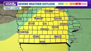 LIVE WEATHER FORECAST Severe storms possible across Iowa tonight [upl. by Nilrev]