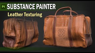 Creating a Leather Material for Bag in Substance 3D Painter leather  stitches zipper [upl. by Finegan439]