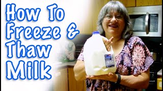 How to Freeze and Defrost Milk  Saving Money on Groceries [upl. by Milburr]