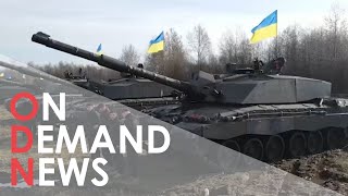 British Challenger 2 Tanks arrive in Ukraine and prepare for COMBAT [upl. by Dat984]