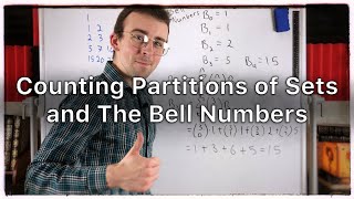 Counting Partitions of Sets and Bell Numbers  Combinatorics [upl. by Miharba]