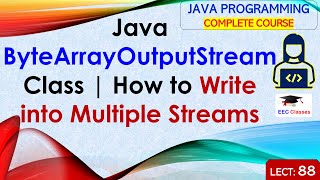 L88 Java ByteArrayOutputStream Class  How to Write into Multiple Streams  Java Lectures in Hindi [upl. by Ettenuj]