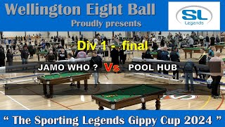 Sporting Legends Gippy Cup  Div 1  FINAL  Jamo Who v Pool Hub [upl. by Oileve439]