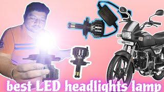 new best LED headlights lamp fitting hero splendor [upl. by Ztnahc]