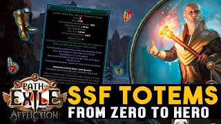 Hierophant Flamewood Totems  How to Start SSF Magic Find Part 1 Path Of Exile  Affliction 323 [upl. by Adnowat914]