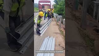 Installation of Expressway Guardrails [upl. by Joanie]