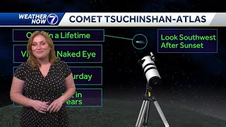 How to see onceinalifetime comet TsuchinshanATLAS this weekend in the Omaha area [upl. by Earised911]