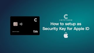 Cryptnox Fido2  Apple IOS Security key setup [upl. by Wilhelmina]