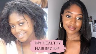 MY HAIR CARE REGIME  How to Grow Healthy Relaxed Hair  Healthy Hair Junkie [upl. by Tadd]