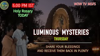 The Luminous Mysteries  7 NOVEMBER 2024 AT 5 PM  PRAYING FOR THE SICK AND THE NEEDY rosary heal [upl. by Brunelle]