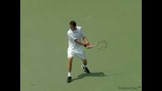 Marat Safin  Backhand  Slow Motion [upl. by Aohsoj]