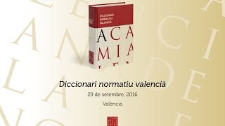 Presentació Diccionari normatiu valencià DNV [upl. by Ameer]