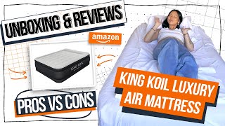 King Koil Luxury Air Mattress Review amp Unboxing in under 2 minutes  Amazoncom [upl. by Disharoon]